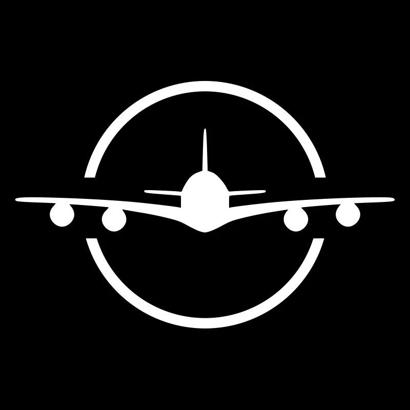 ★ Les couleurs de conception peuvent être modifiées ★ Avion de face, cercle
