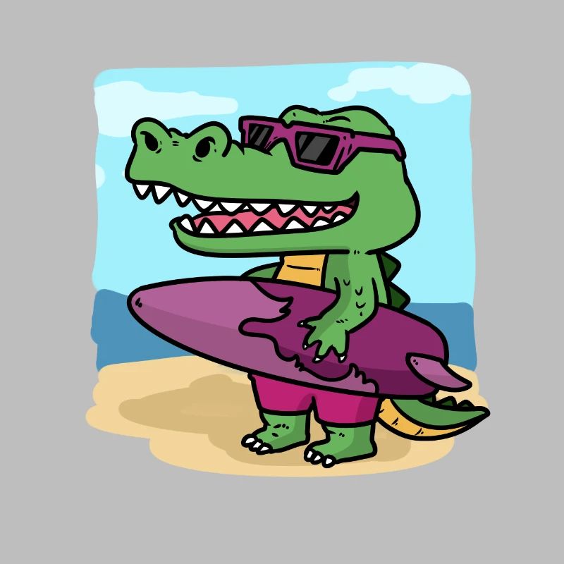 C'est le temps de surf de Crocodile C'est Crocodiles Sur