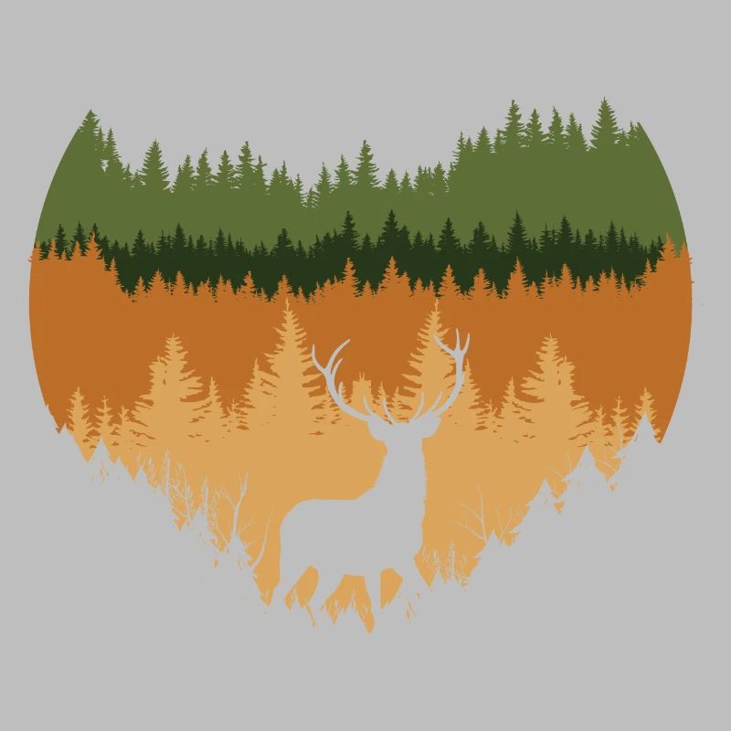deep forest and deer