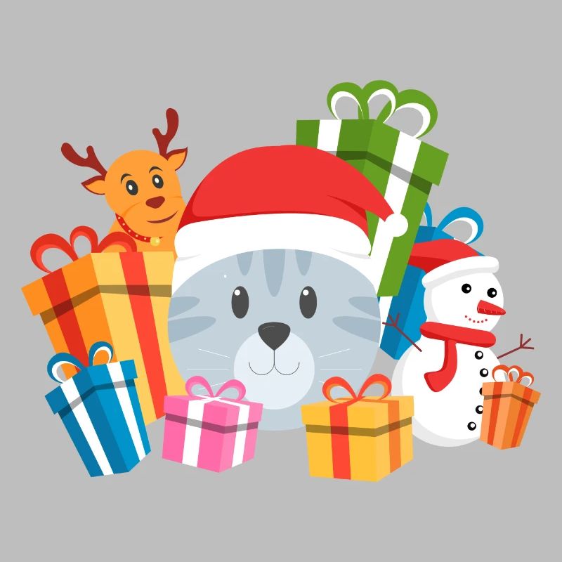 Christmas Cat Present
