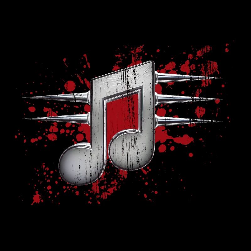 Musical note with spines