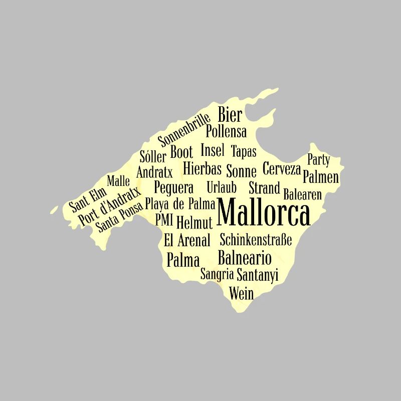 Mallorca Wordcloud Island Holidays Sun