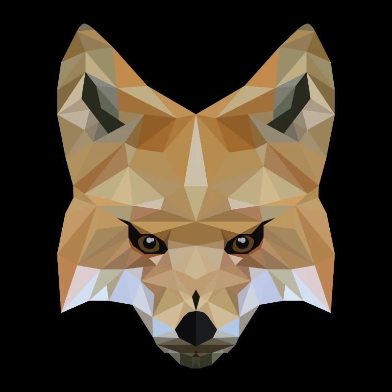 Low Poly Art Fox - Geschenkidee