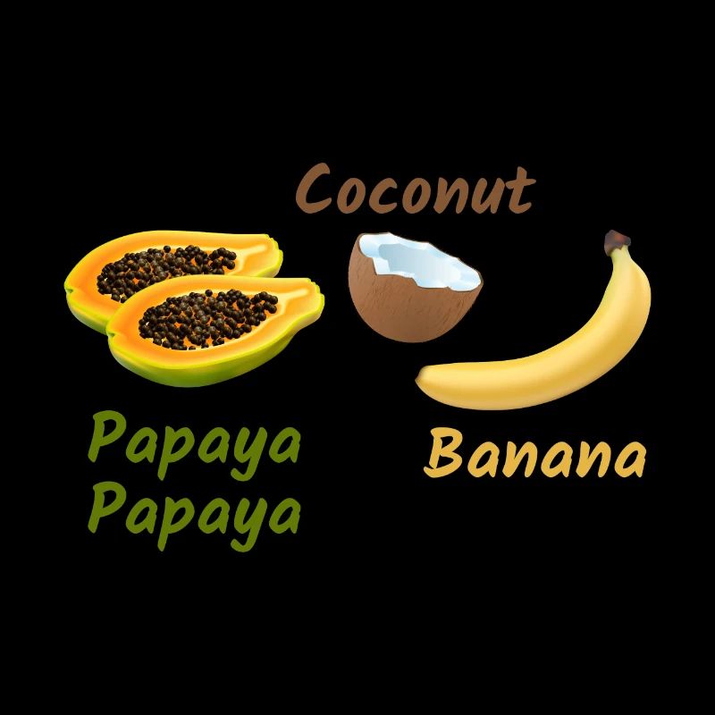 Papaye noix de coco banane banane noix de coco