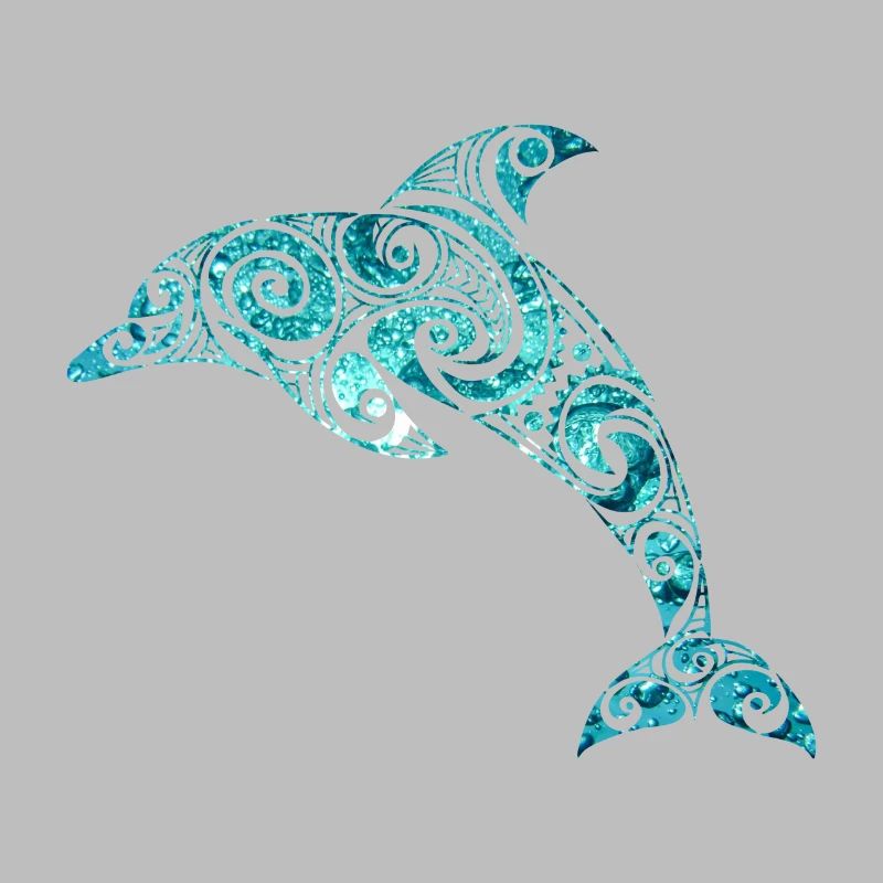 Blue Ocean Dolphin Pattern