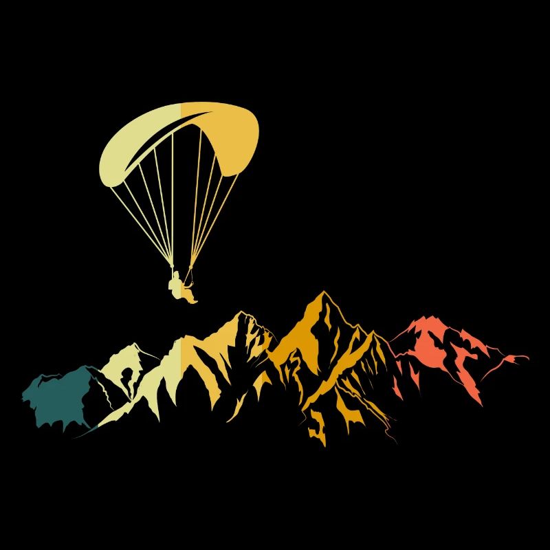 Paragleiter Retro Berge Paragleiten Paragliding