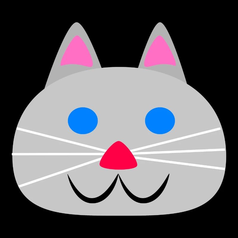 Visage de chat mignon
