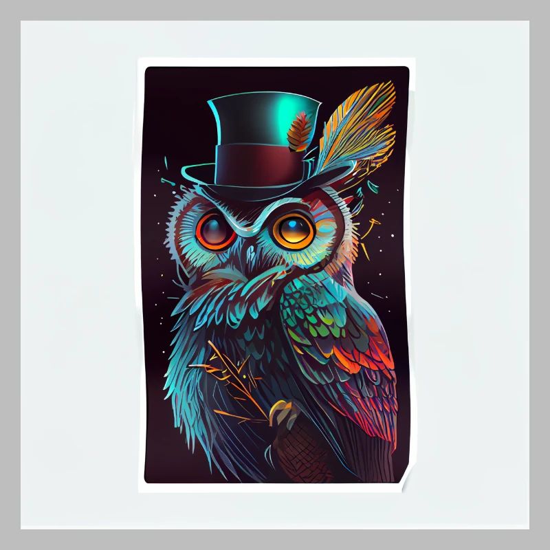Coole Eule Sticker