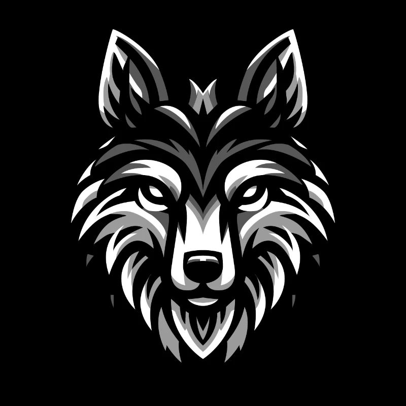 Gray Wolf Head Design