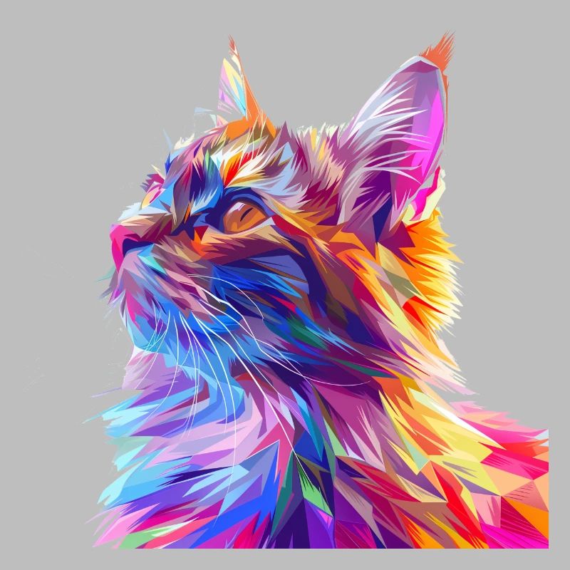 Polygon Katze Comic Style