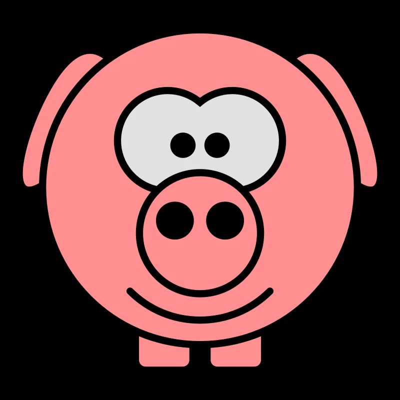 Mignon bande dessinée cochon peeps friendly