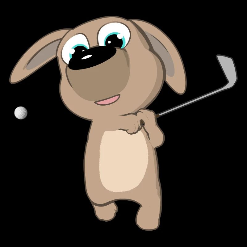 Swing de golf pour chiot