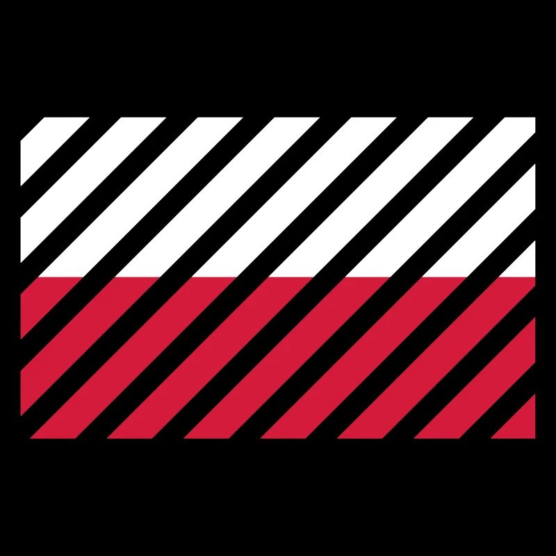 Drapeau rayé Pologne