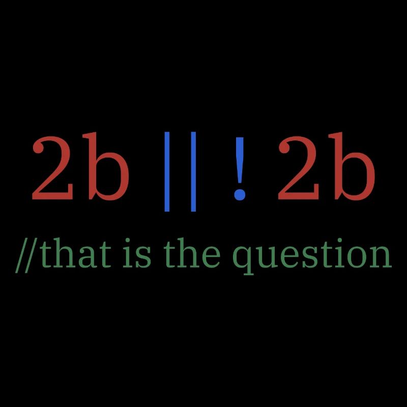 2b || !2b /To be or not to be/ Programmer