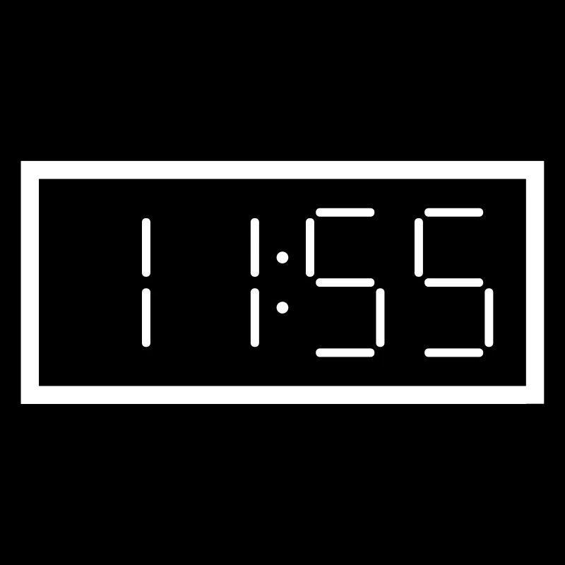 ★ couleurs de conception variables ★ horloge numérique 11:55 horloge