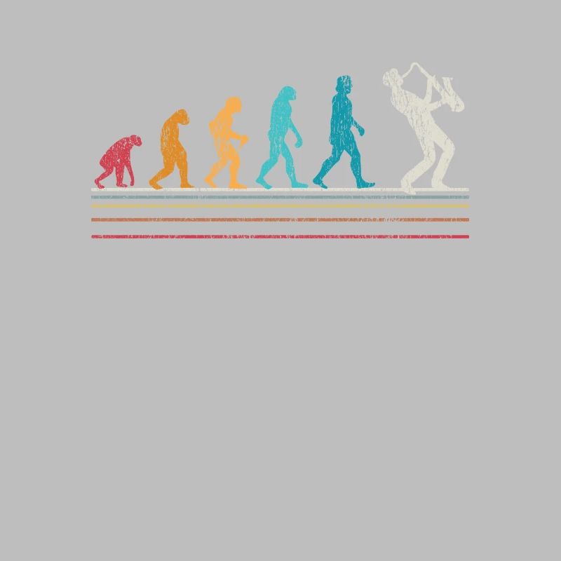 Saxophone Evolution Sax Retro Gift