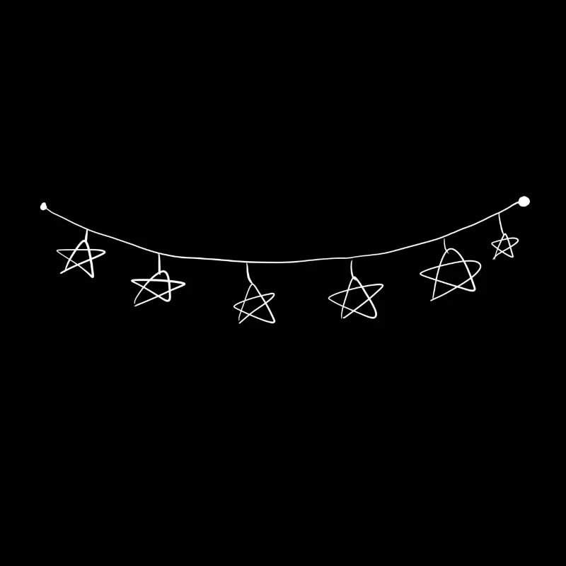 star symbol chain line string light chain