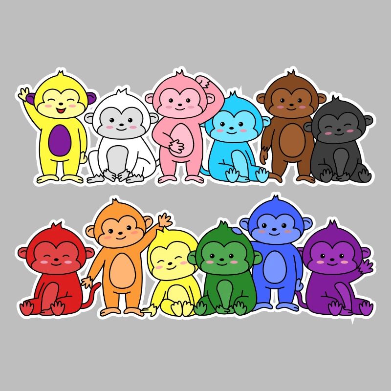 Pride Progress Flag Monkey for Equality