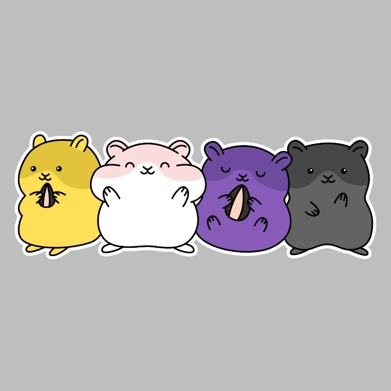Non-binary flag hamster design for Enbys