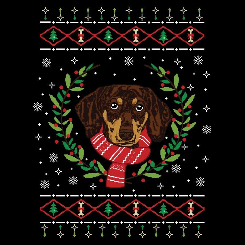 Dackel hässlicher Weihnachtspullover Geschenk