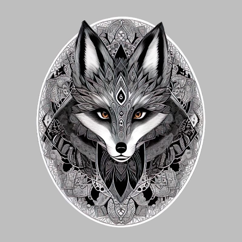 Fox Mandala Drawing Complex Nature Wilderness