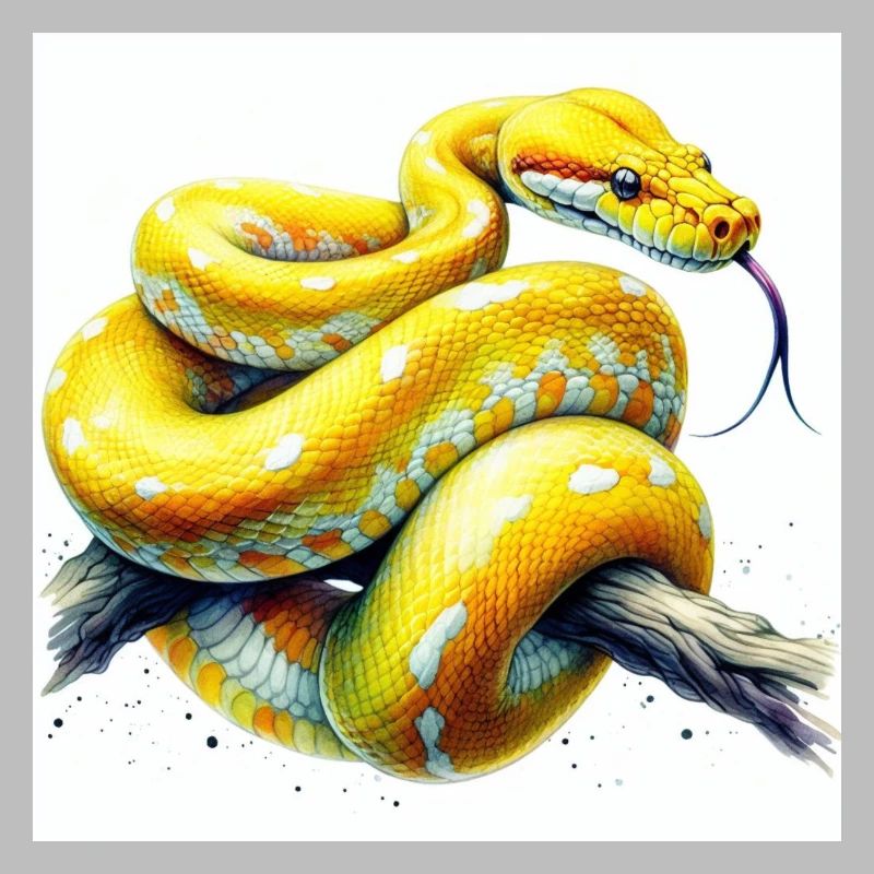 Gelbe Python