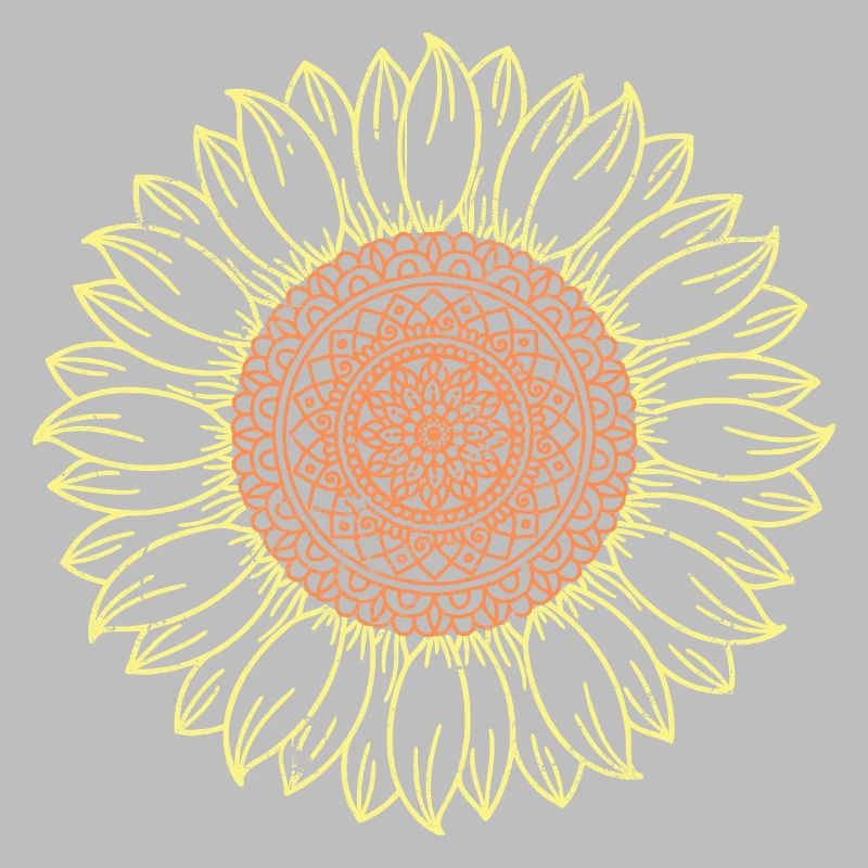 Conception complexe de mandala tournesol