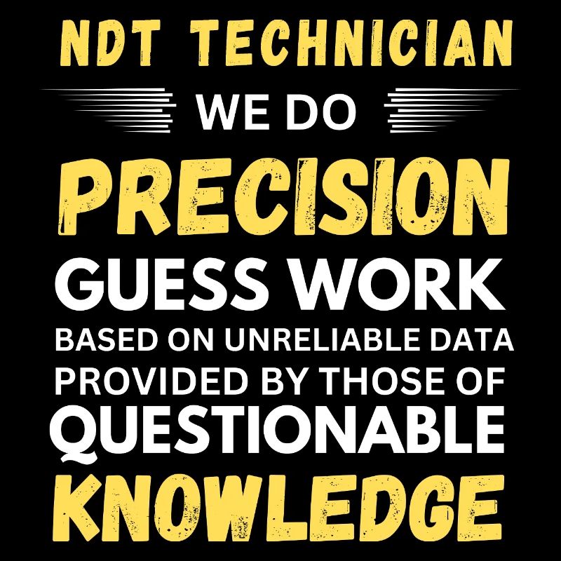 Technicien NDT Nous faisons des devinettes de précision Drôle