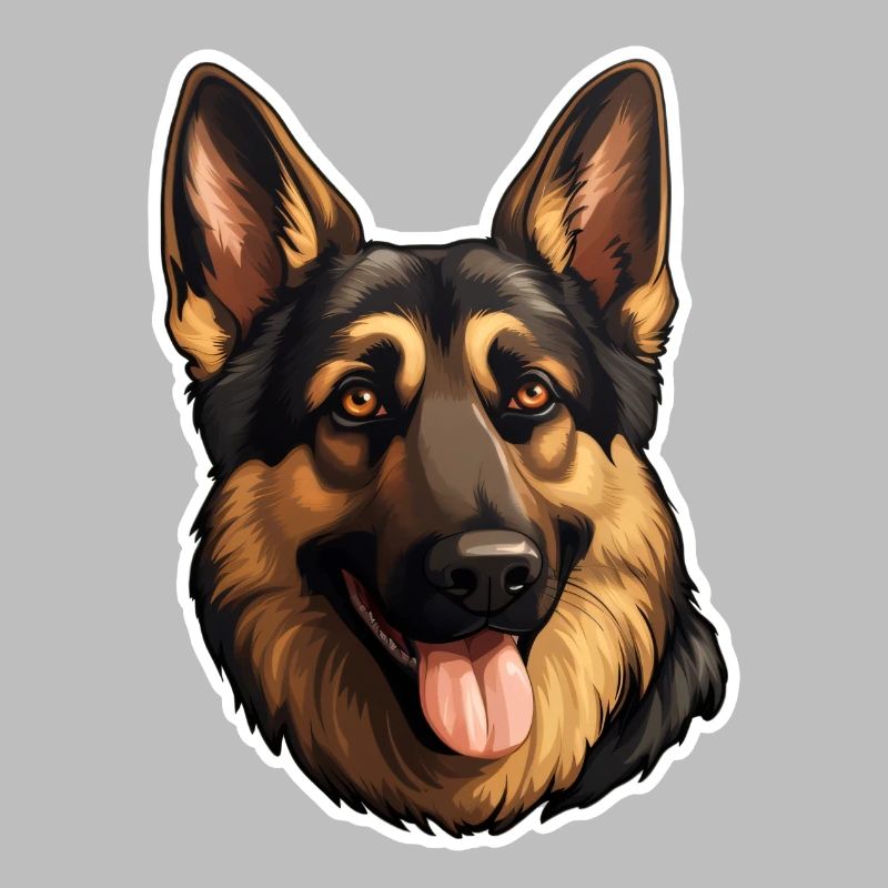German Shepherd Head