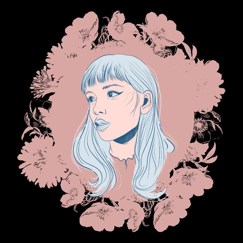 Mädchen mit Blumen