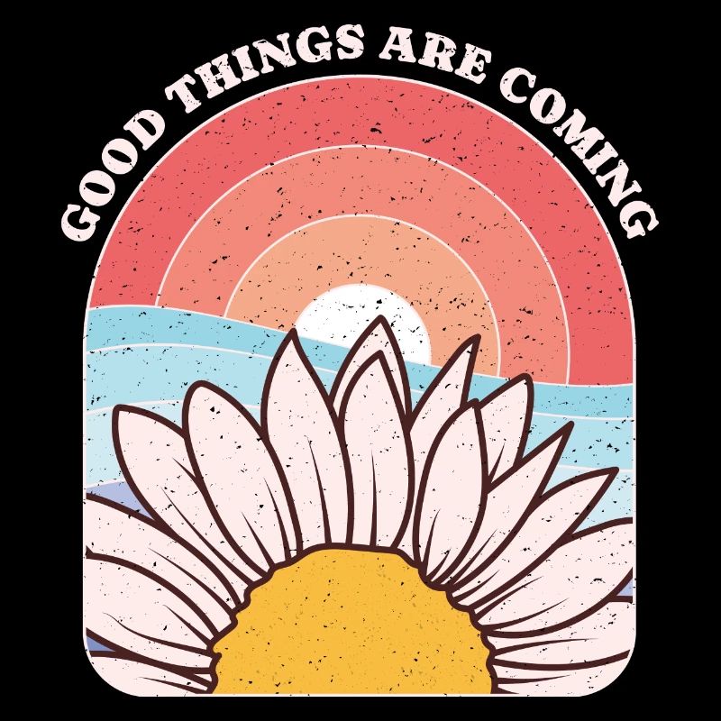 Gänseblümchen und Sonne Inspirierende Phrasengrafik