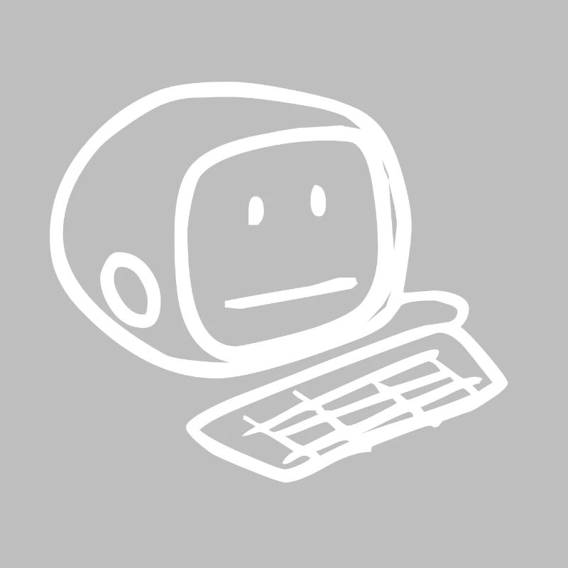 Computersmiley (Weiß)