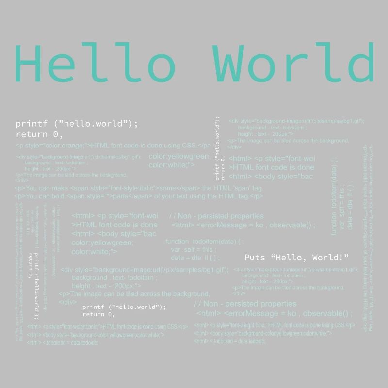Hello World - Computer Pr... Programmers & Nerd