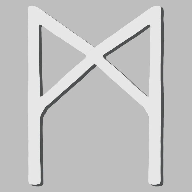 Futhark Runic Alphabet Mannaz