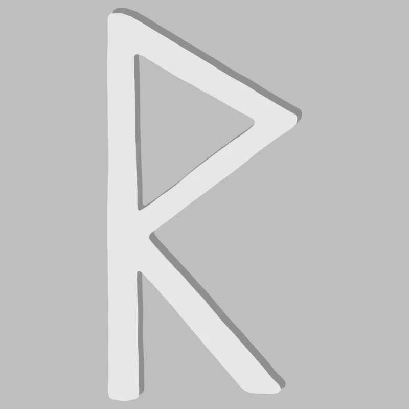 Futhark Runic Alphabet Raidho