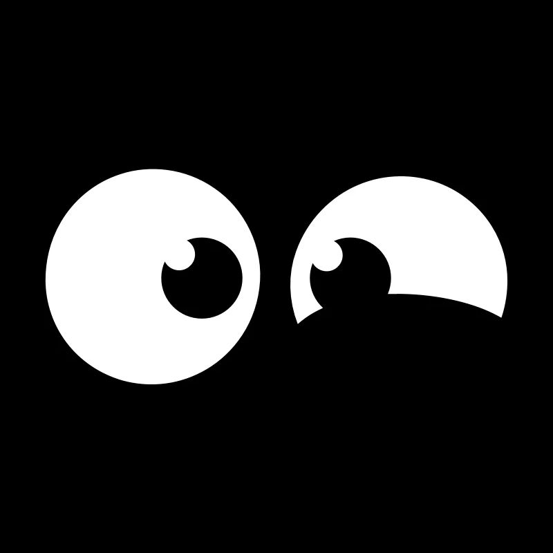 Anxious comic eyes