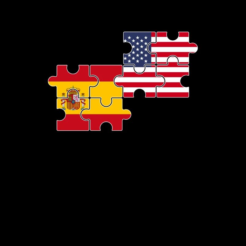 Espagne, Etats-Unis, drapeau, Américain, Espagnol