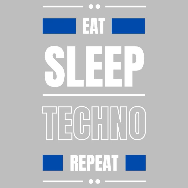 eat sleep techno repeat geschenk idee party spruch
