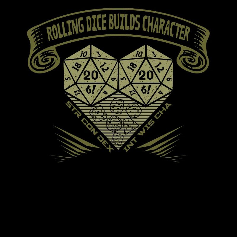 Rolling Dice Builds Character - D20 Tabletop RPG