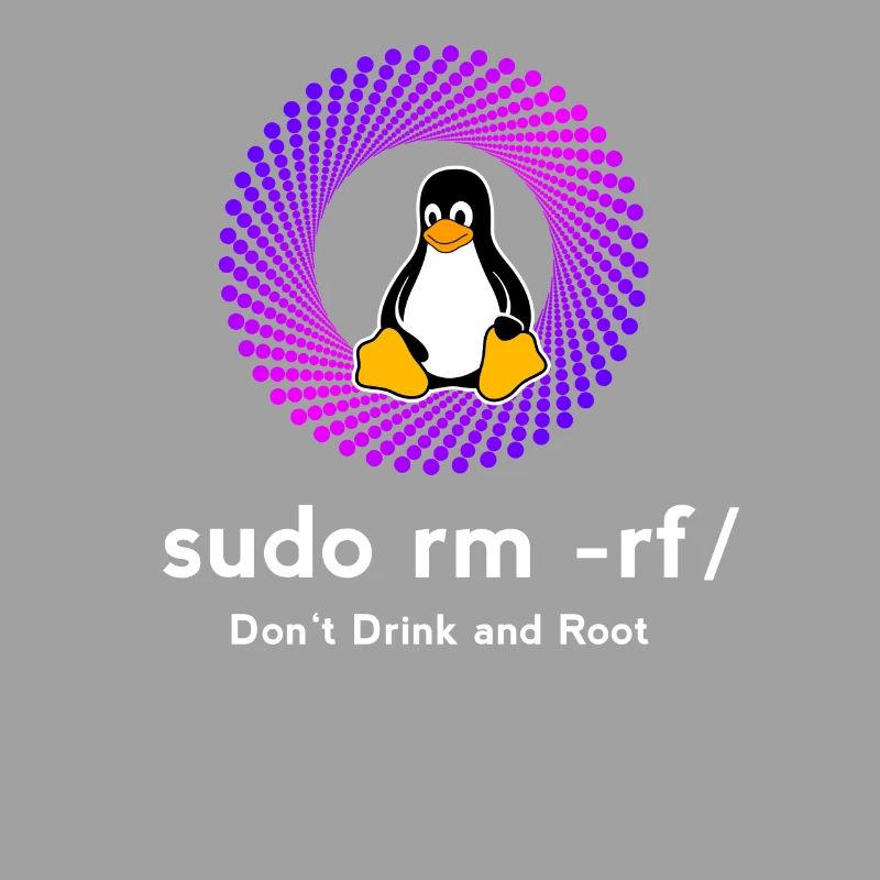Ordinateur Sys admin Penguin Nerd pc sudo rm -rf cod