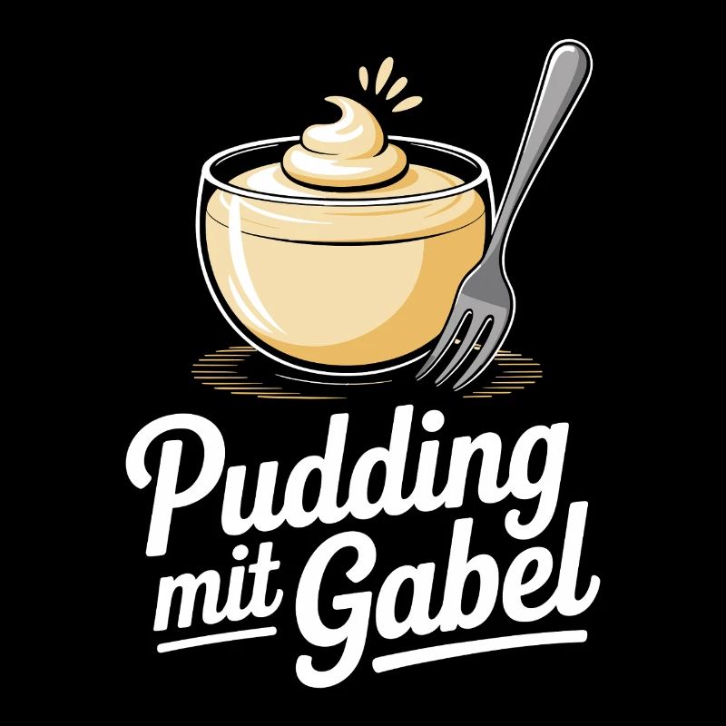 Pudding with fork