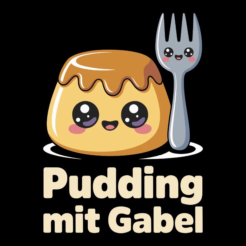 Pudding with fork
