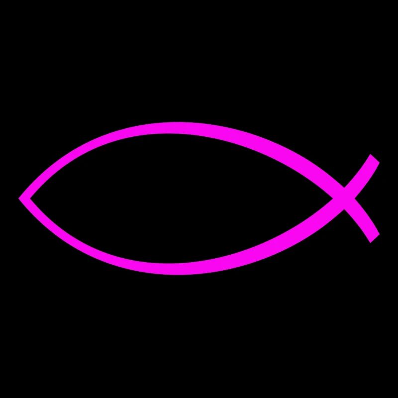 Ichtus fish solid pink
