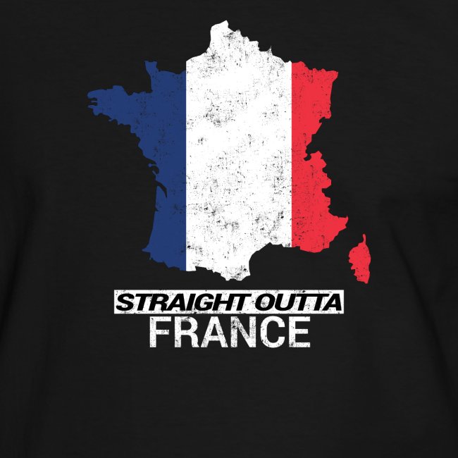 Straight Outta France country map &flag