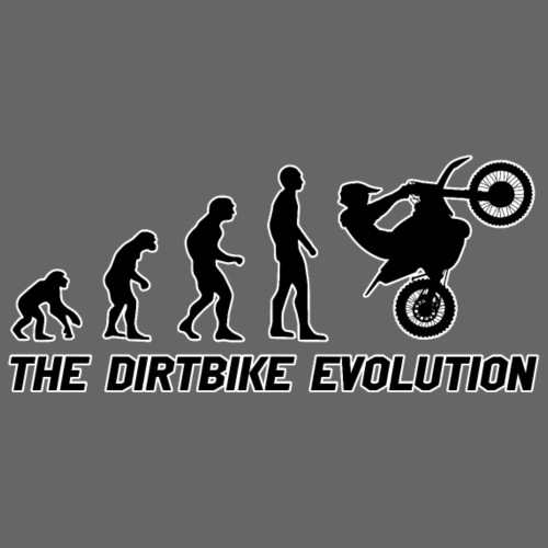 Dirtbike Evolution Black - Kontrast-T-shirt herr