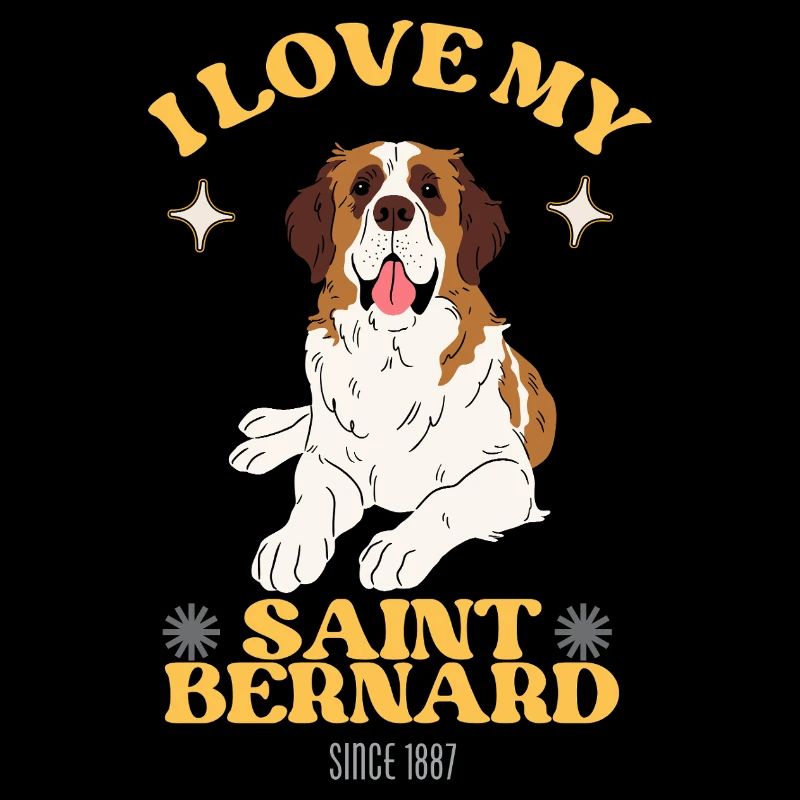 Saint-Bernard énorme chien géant race chien couché