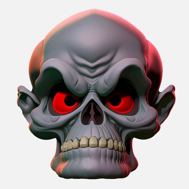 grumpy skull