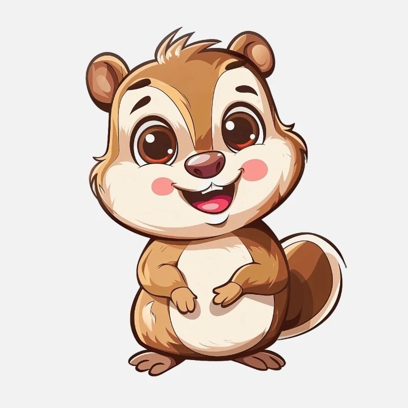 Cute Smiling Chipmunk