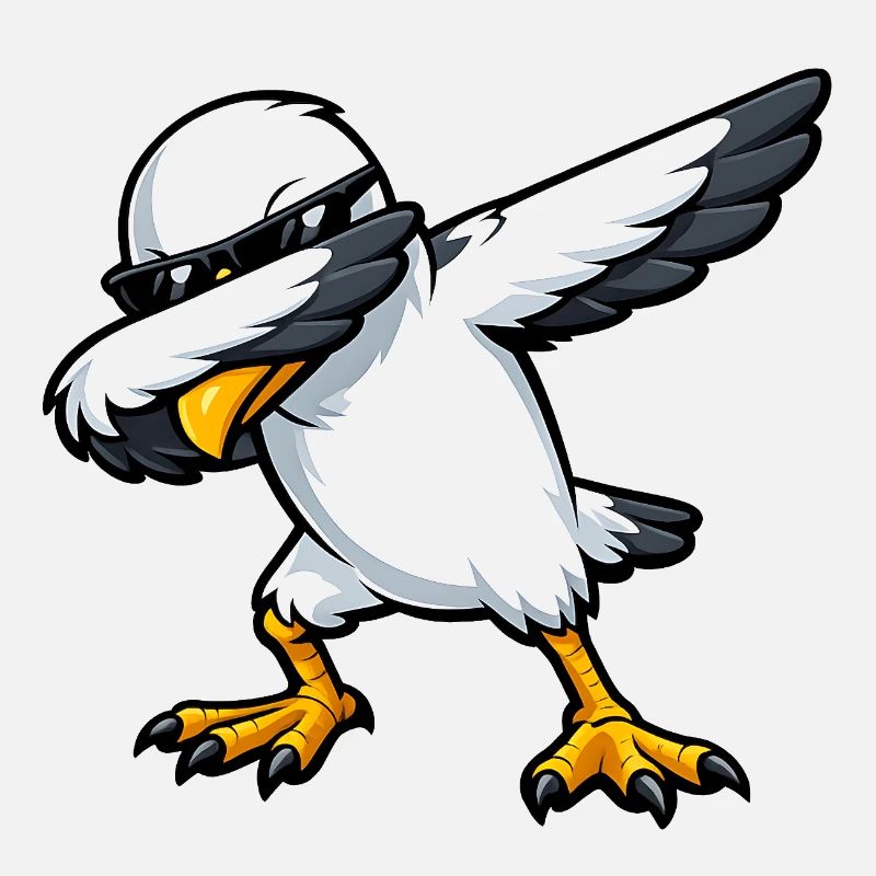Dabbing Möwe