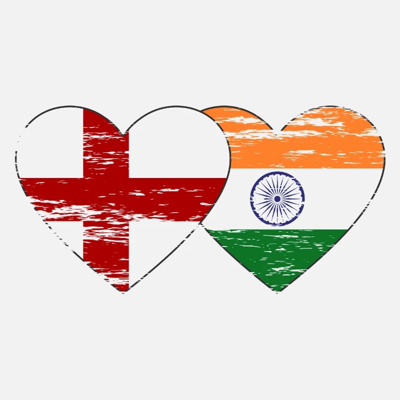 Drapeau de l’Angleterre et de l’Inde utilisé